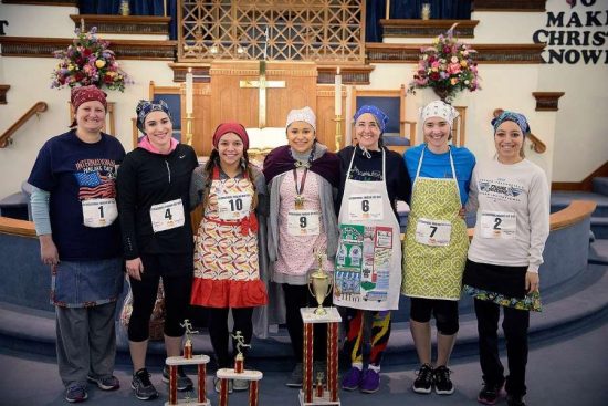 Fat Tuesday pancake race: People flip out to show off their skill-ets 