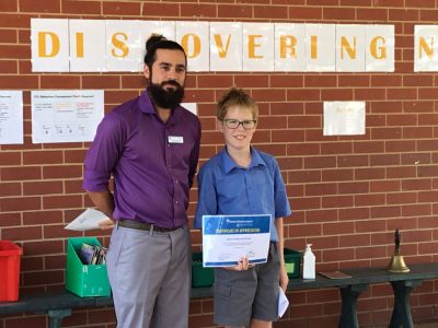 Boorowa boy praised for a bottler of an initiative