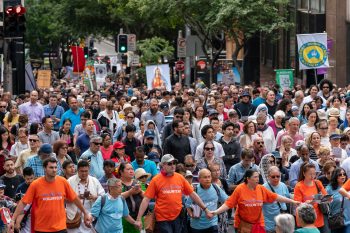 Thousands of Catholics march through Sydney
